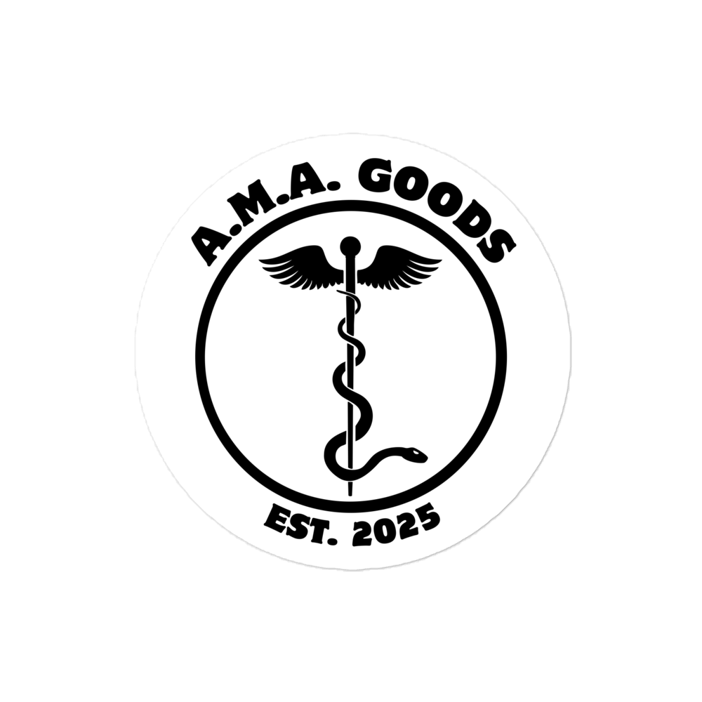 A.M.A. GOODS Sticker - White